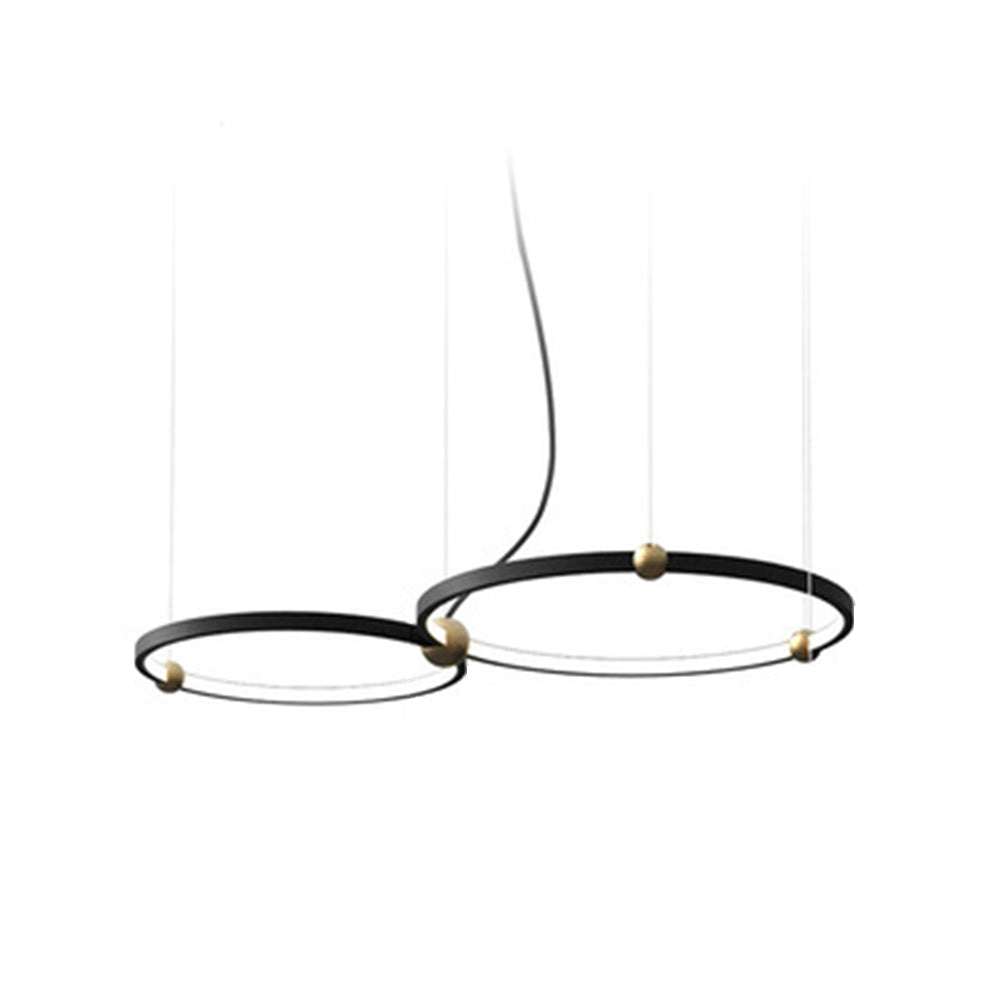 Arisha Minimalist Ring Metal Pendant Light, Black