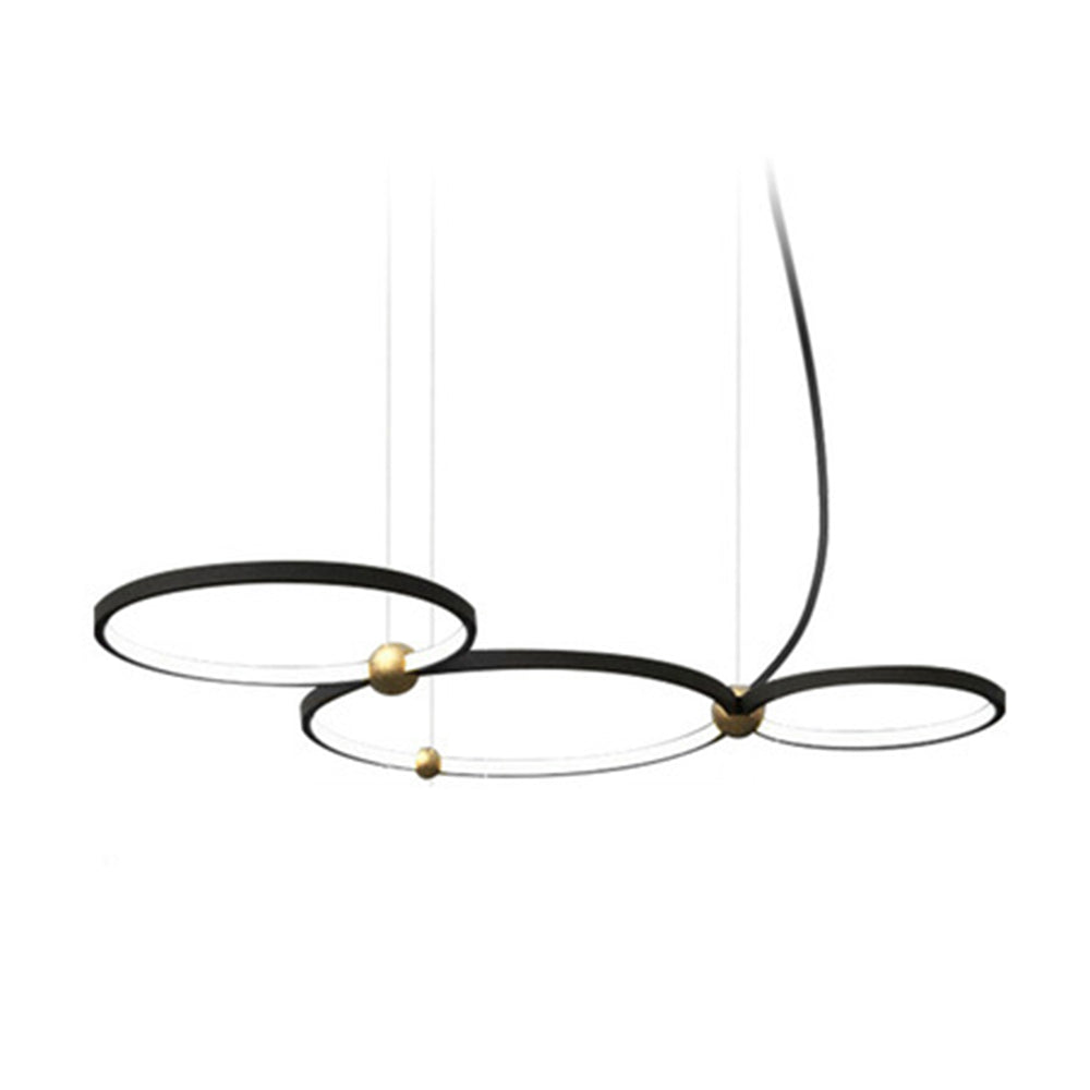 Arisha Minimalist Ring Metal Pendant Light, Black