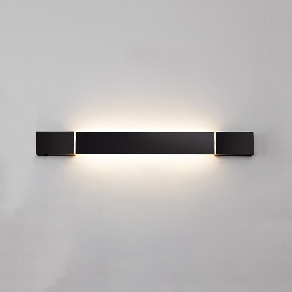 Edge Minimalistische Wandlamp Zwart Metaal/Glas Woonkamer