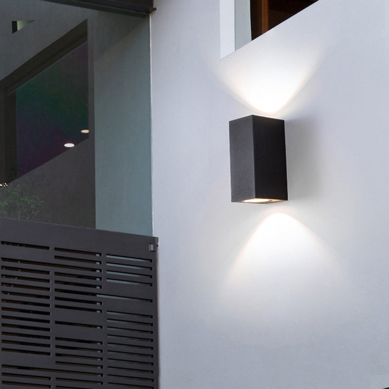 Orr Minimalistisch Kleine LED Wandlamp Zwart Glas Metaal Glas Hal Tuin