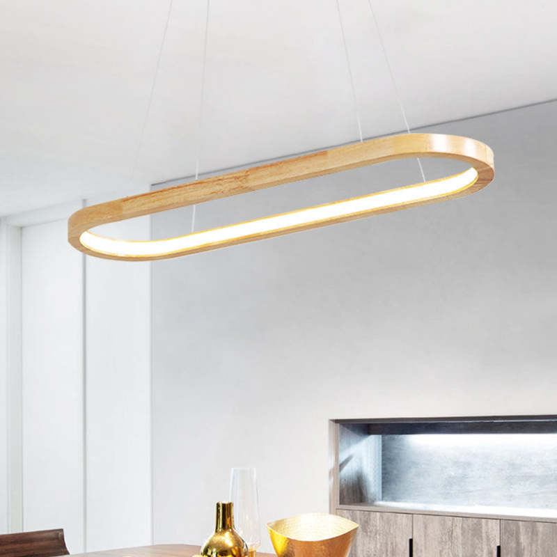 Ozawa Moderne LED Hanglampen Metaal Hout Woonkamer Eetkamer