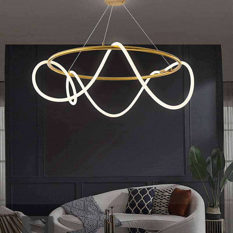 Edge Design LED Hanglamp Goud/Zwart Metaal Woonkamer/Slaapkamer