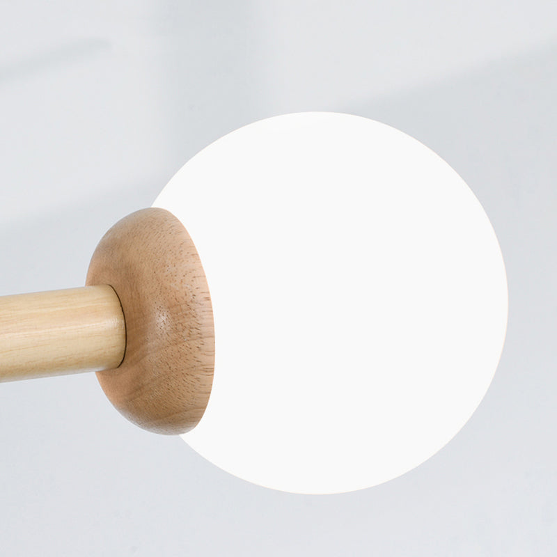 Ozawa Ronde LED Plafondlamp Hout Glas Metaal Woonkamer Eetkamer