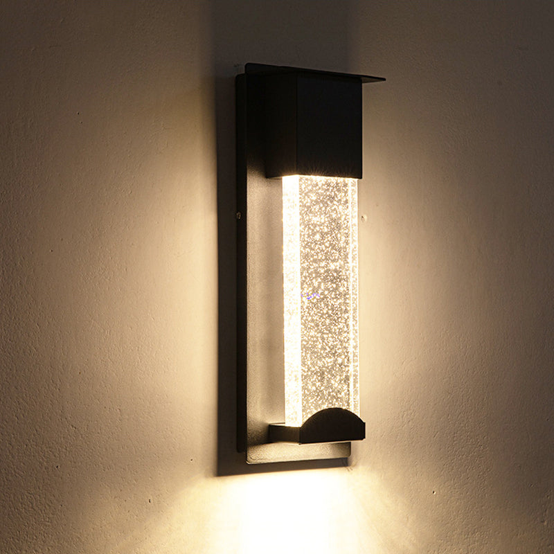 Orr Kleine LED Wandlampen Zwart Metaal Acryl Tuin Hal Buiten