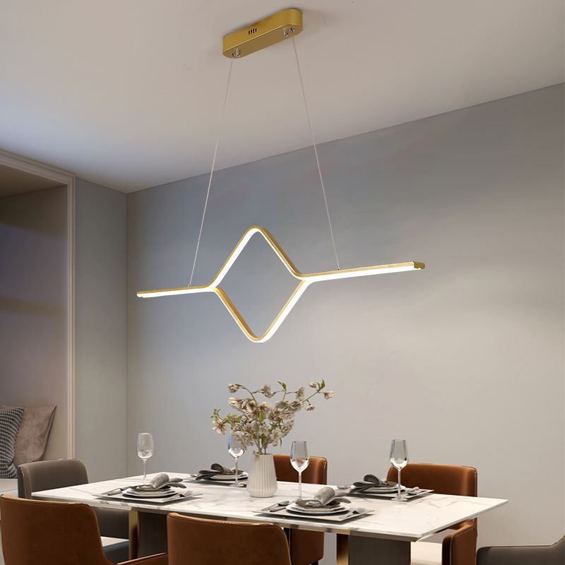 Bouvet Moderne Lineair Vierkant LED Hanglamp Goud/Zwart Slaapkamer/Eetkamer