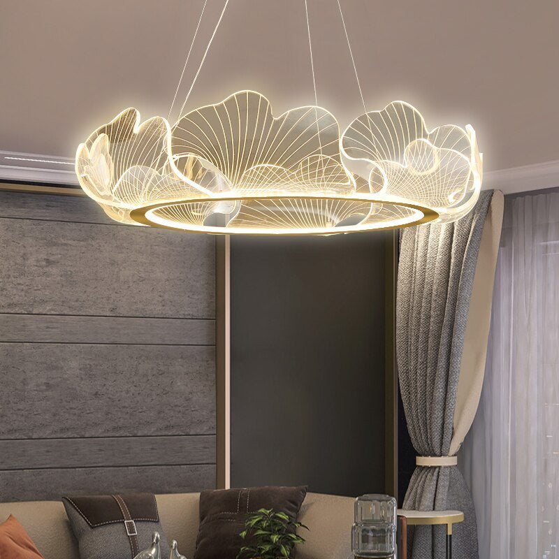 Marilyn Modern Florid LED Hanglamp Transparant Metaal/Acryl Slaapkamer/Woonkamer/Eetkamer