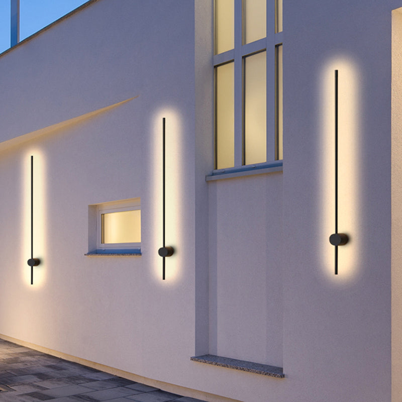 Edge Moderne Industrie Design LED Wandlamp Zwart Metaal Hal Tuin