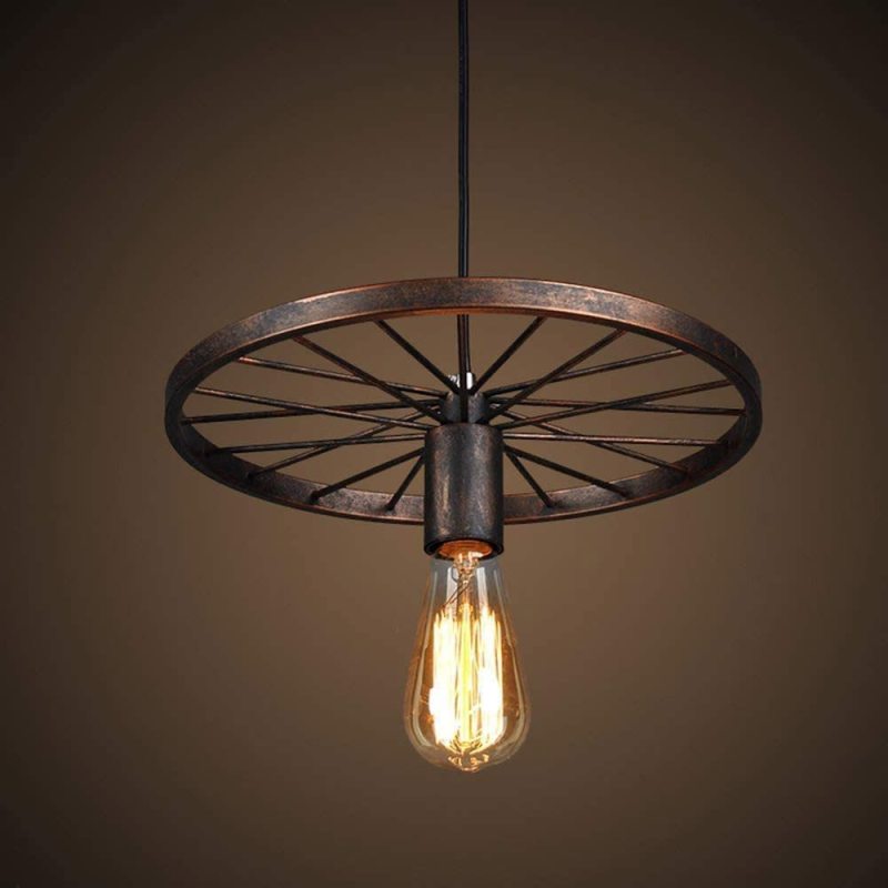 Alessio Retro LED Hanglampen Loft Zwart Rust Metaal Woonkamer