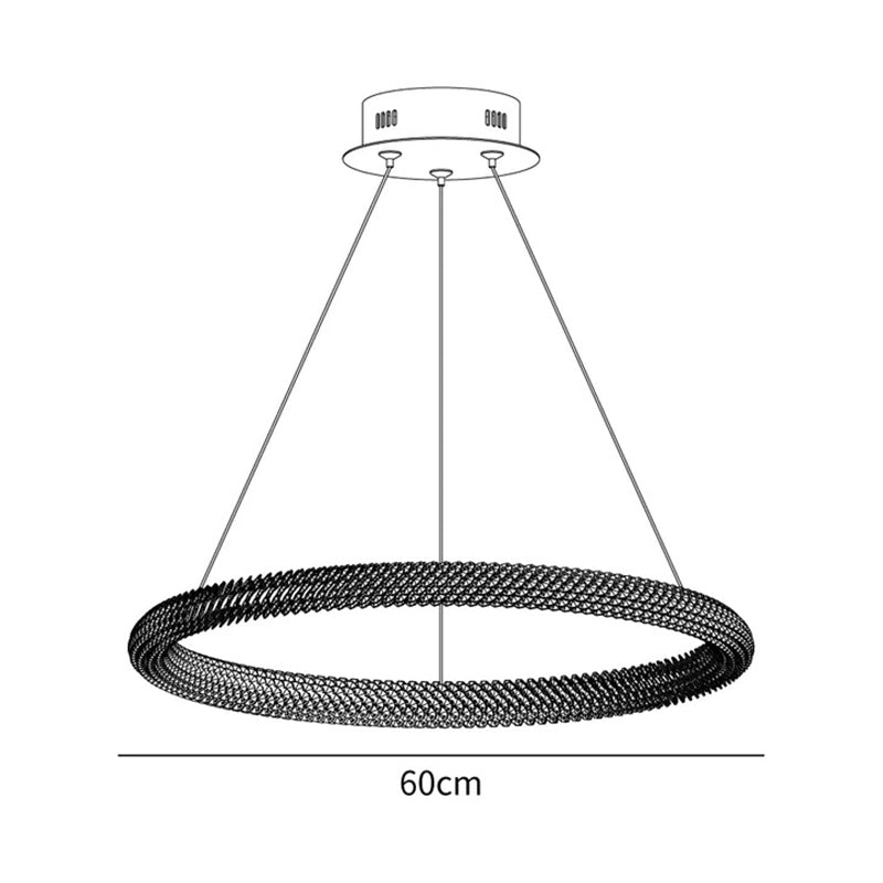 Kristy Modenre Roud LED Hanglamp Metaal/Kristal Woonkamer/Slaapkamer