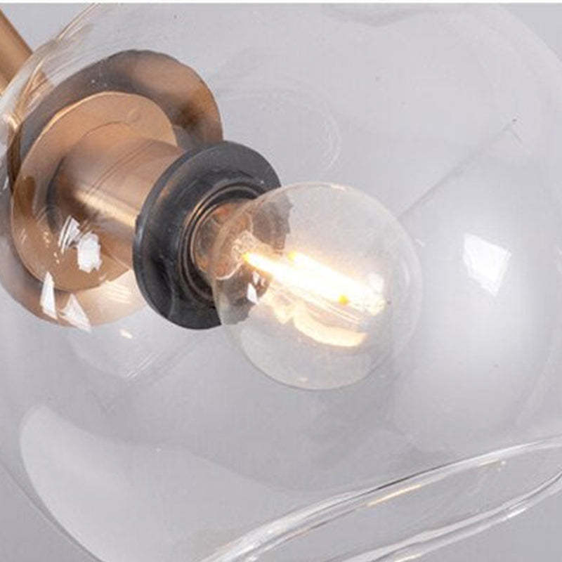 Valentina Ronde LED Hanglampen Zwart Goud Metaal Glas Woonkamer