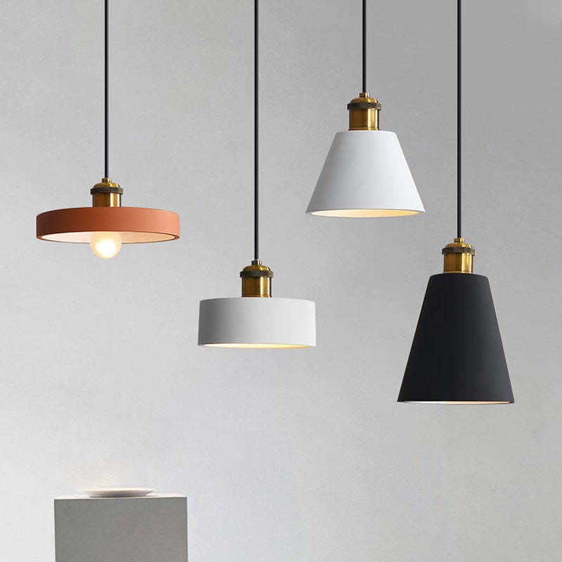 Morandi Design Vormen LED Hanglampen Wit/Oranje/Zwart Metaal/Hars Eetkamer