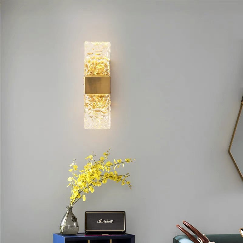 Kajetan Moderne LED Wandlamp Metaal/Acryl Goud/Transparant Slaap/Woon/Badkamer