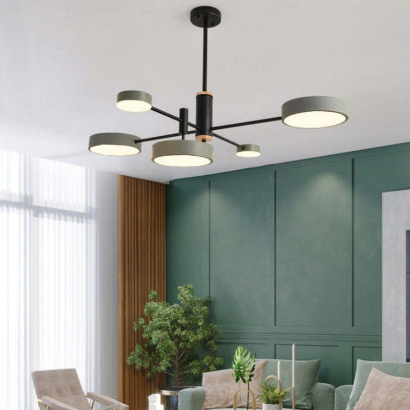 Sienna Moderne LED Hanglampen Grijs Wit Goud Metaal Slaap/Woon/Eetkamer