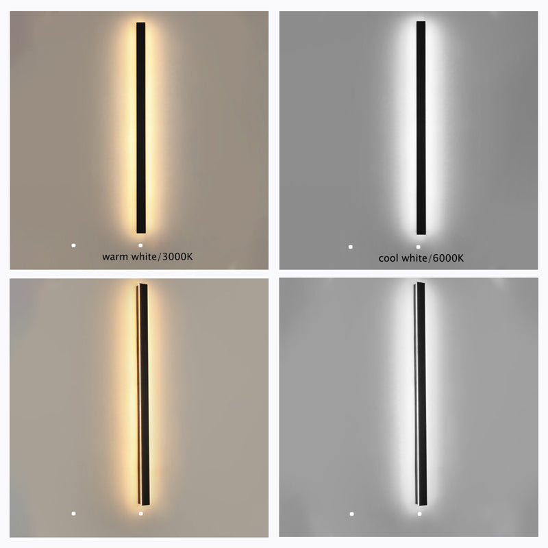Edge Moderne Design LED Wandlampen Zwart Metaal Tuin Hal