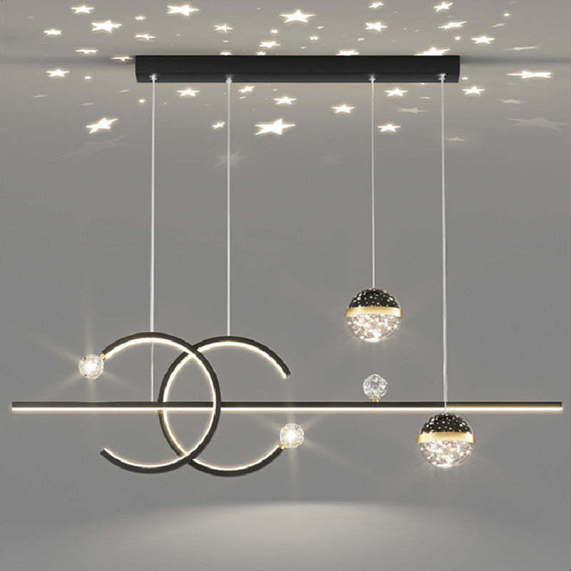 Madina Design LED Hanglamp Metaal/Kristal Zwart/Goud Slaapkamer/Woonkamer/Eetkamer