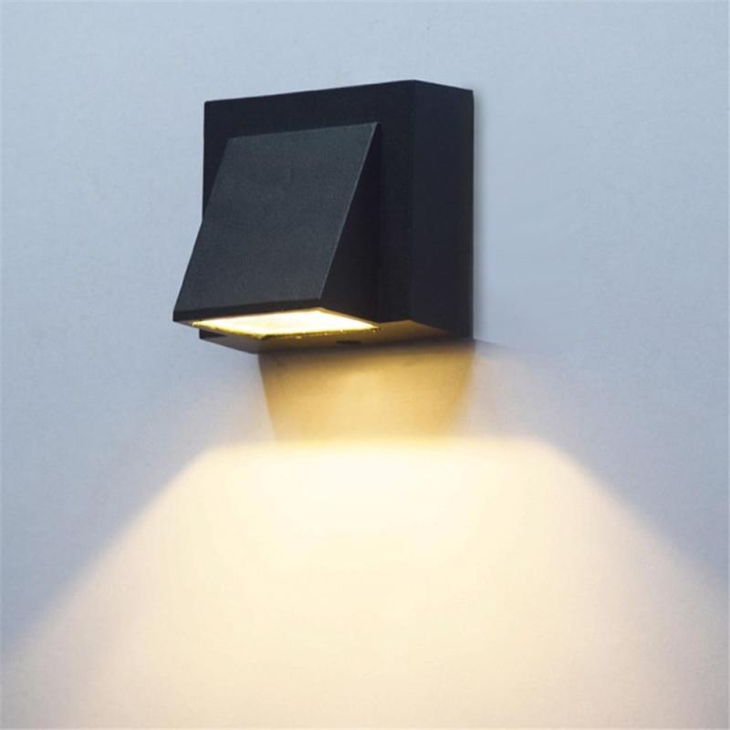 Orr Modern Kleine LED Wandlampen Zwart Grijs Metaal Buiten Binnen