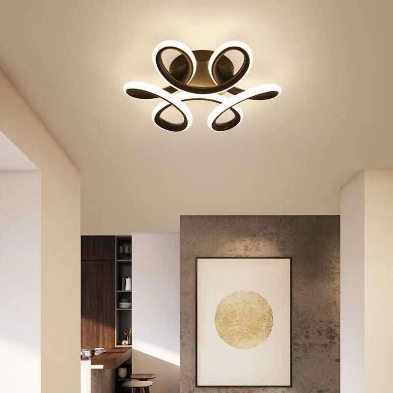 Lacey Design LED Plafondlamp Metaal Zwart/Wit Slaapkamer/Woonkamer/Eetkamer