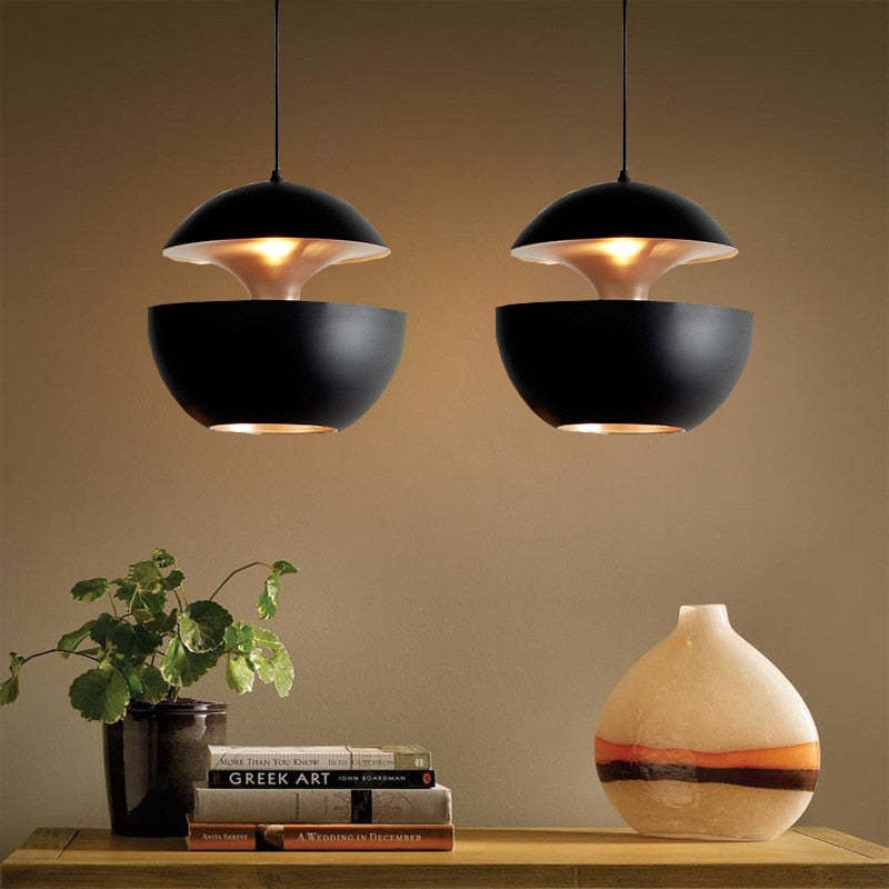 Nazifa Modene LED Hanglamp Zwart/Wit Metaal Slaap/Eet/Woonkamer