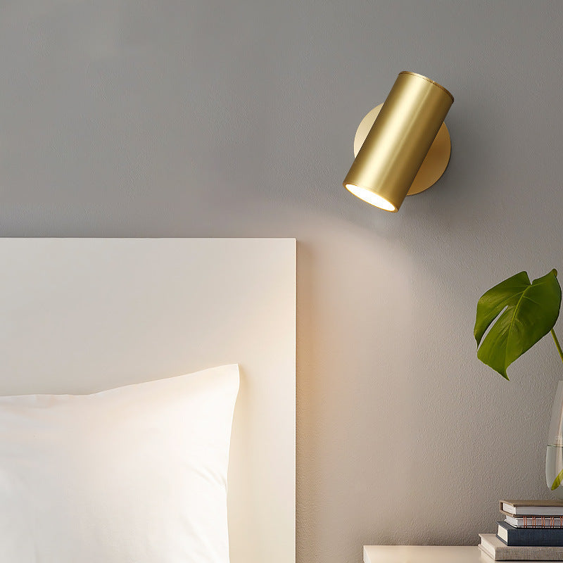 Freja Moderne Cilindrisch LED Wandlamp Gouden/Zwart Metaal/Acryl Slaap/Woon/Eetkamer