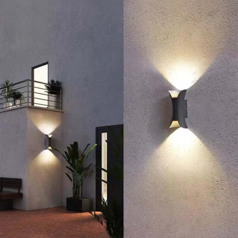 Orr Moderne Design LED Wandlamp Zwart Gouden Metaal Buiten Tuin