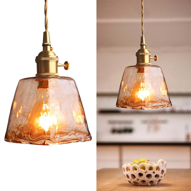 Levy Retro LED Hanglampen Gouden Metaal Glas Slaapkamer Woonkamerr Eetkamer