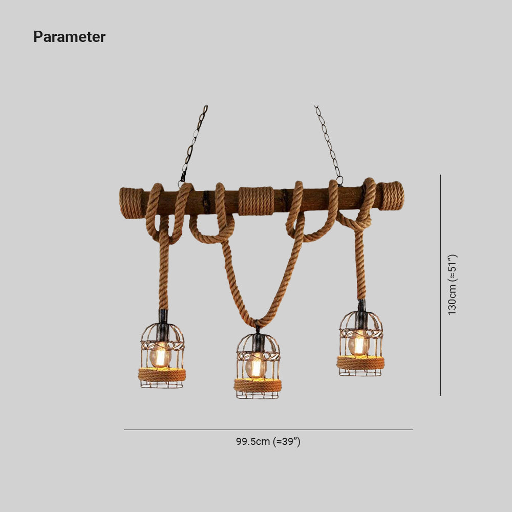 Alessio Retro Design LED Hanglampen Metaal Hout Woonkamer Eetkamer