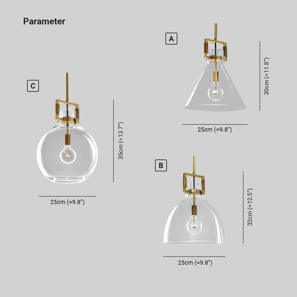 Cairns Moderne Geometrische LED Hanglamp Glas/Metaal Slaapkamer