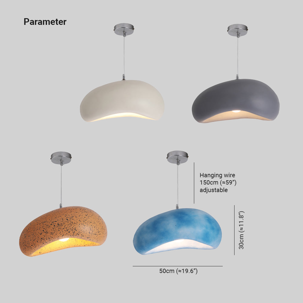 Byers Wabi Sabi Brood LED Hanglamp Wit/Blauw Hars Slaapkamer