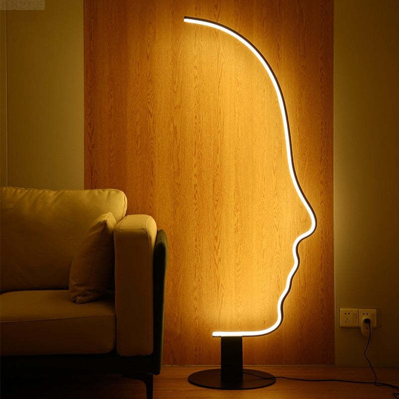 Postmodern Menselijk Gezicht LED Vloerlampen voorSlaapkamer, Woonkamer