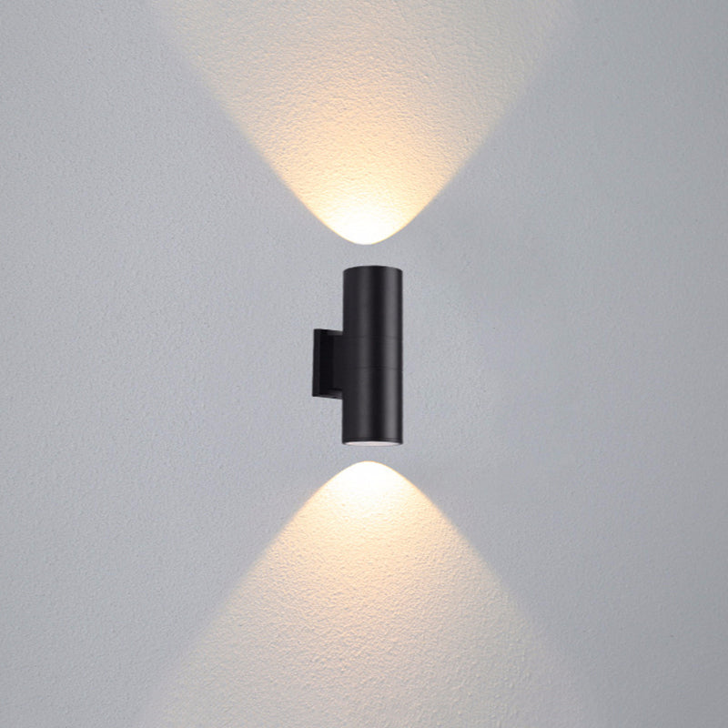 Orr Moderne Kleine LED Wandlampen Zwart Metaal Glas Hal Buiten Tuin