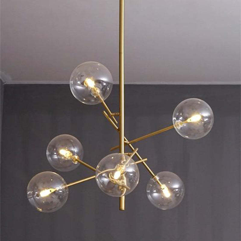 Valentina Modern Ronde LED Hanglamp Goud/Transparant Metaal/Glas Slaap/Eet/Woonkamer