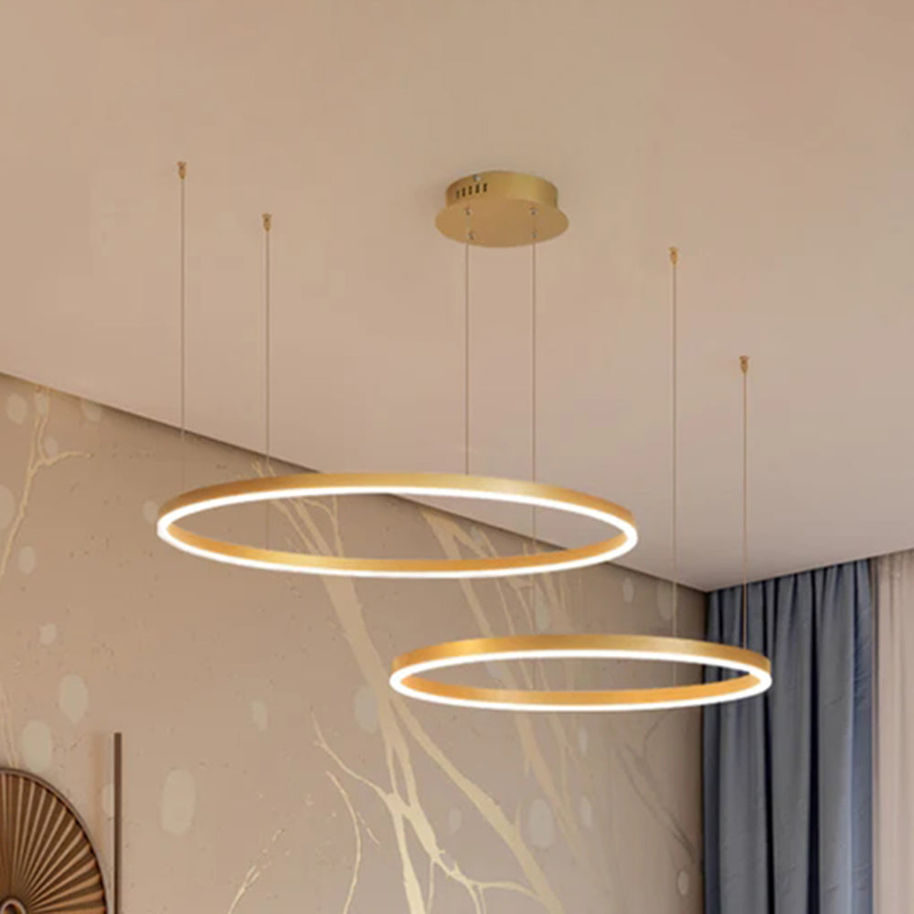 Arisha Moderne Grote  Hanglampen Wit Metaal Slaapkamer  Woonkamer Tir-Cirkel